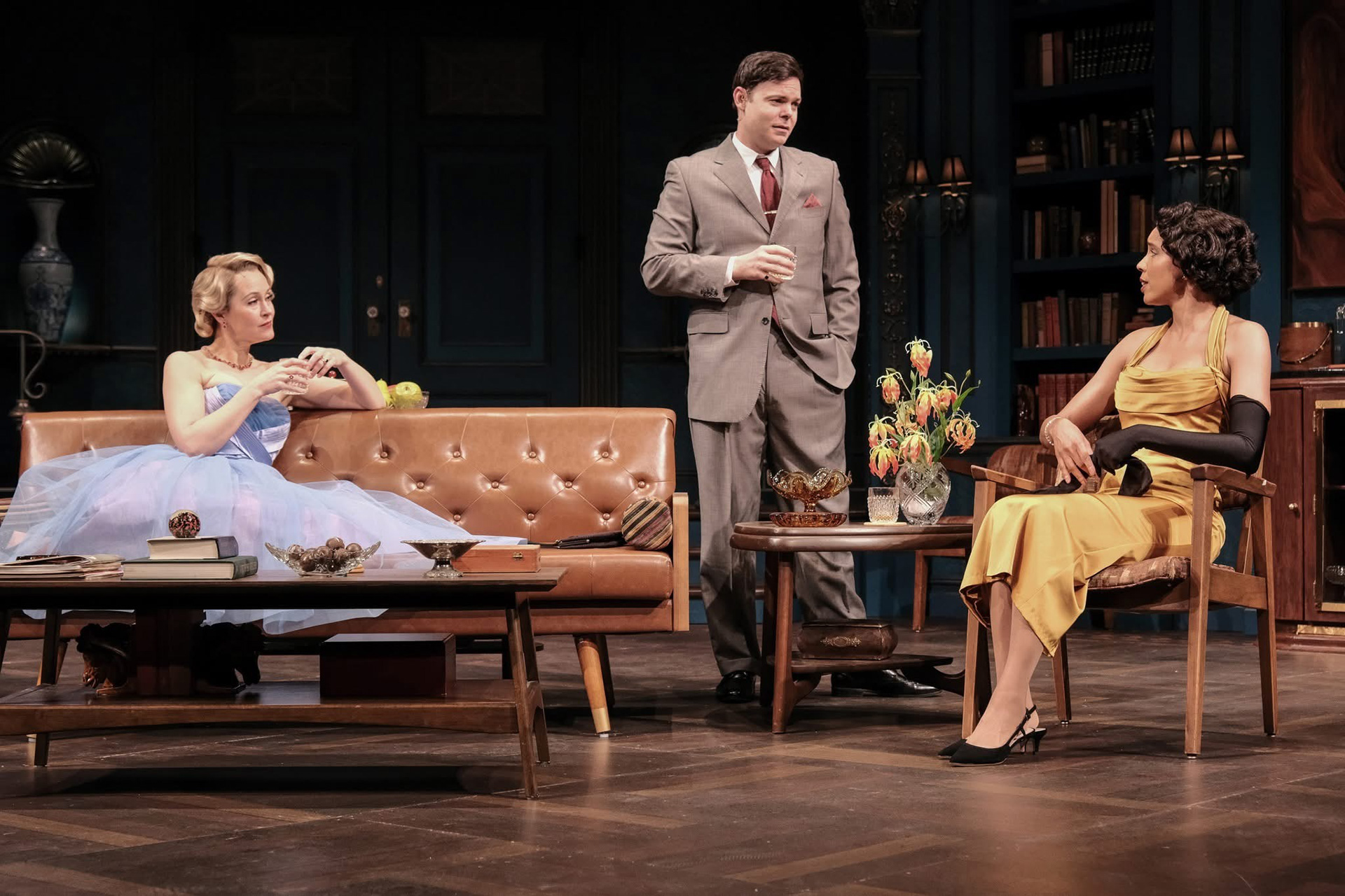 Christine Albright, Avery Clark, and Krystel Lucas in "Dial m for Murder." Michael Davis. 2024. 