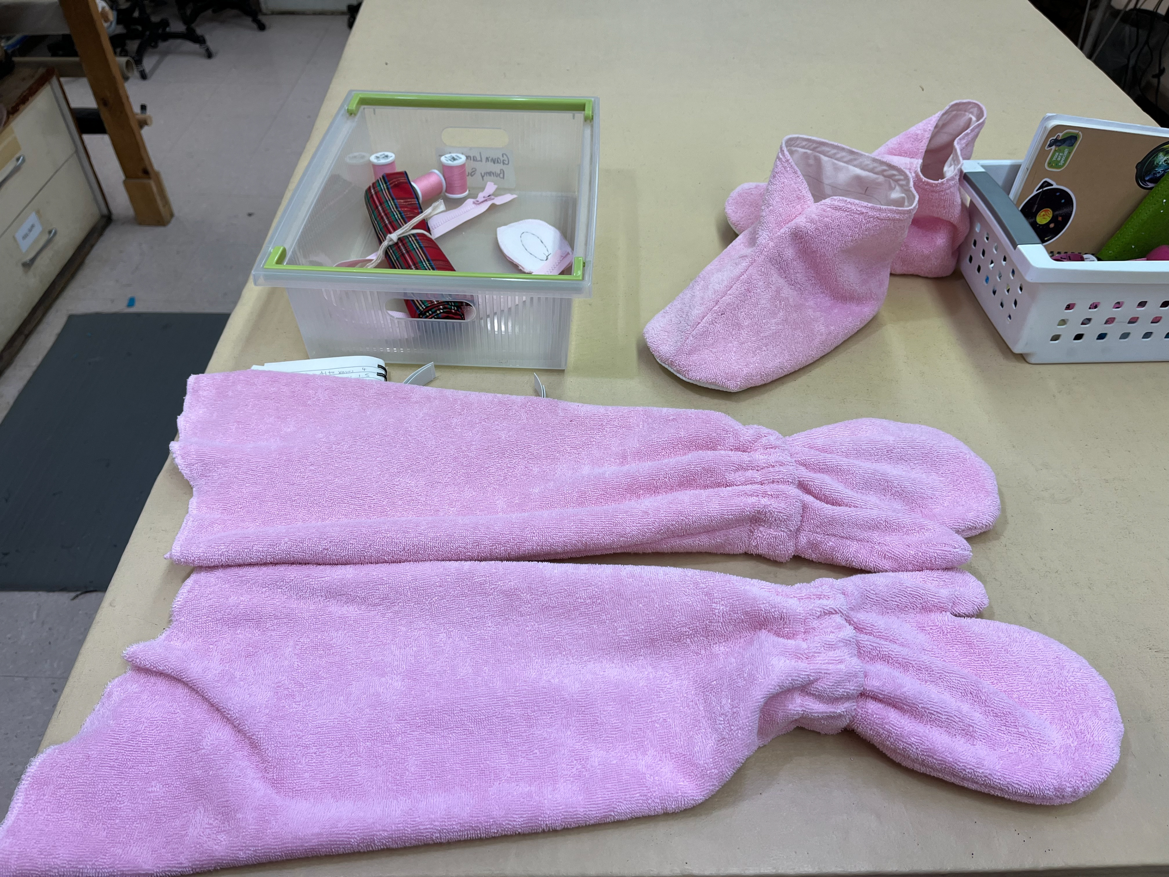 Ralphie's Bunny Suit in Progress