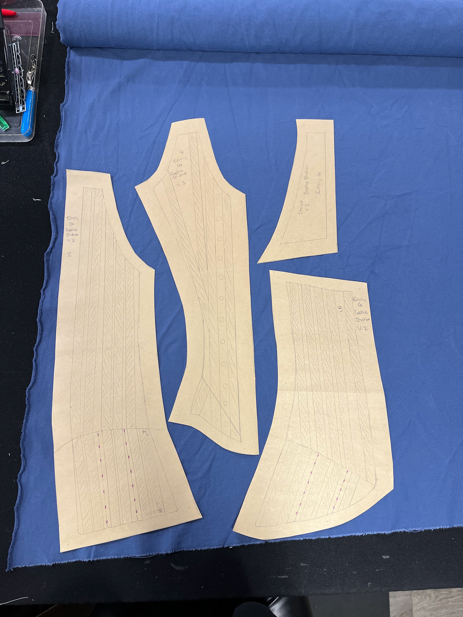 Emily Corset Final Fabric in Process