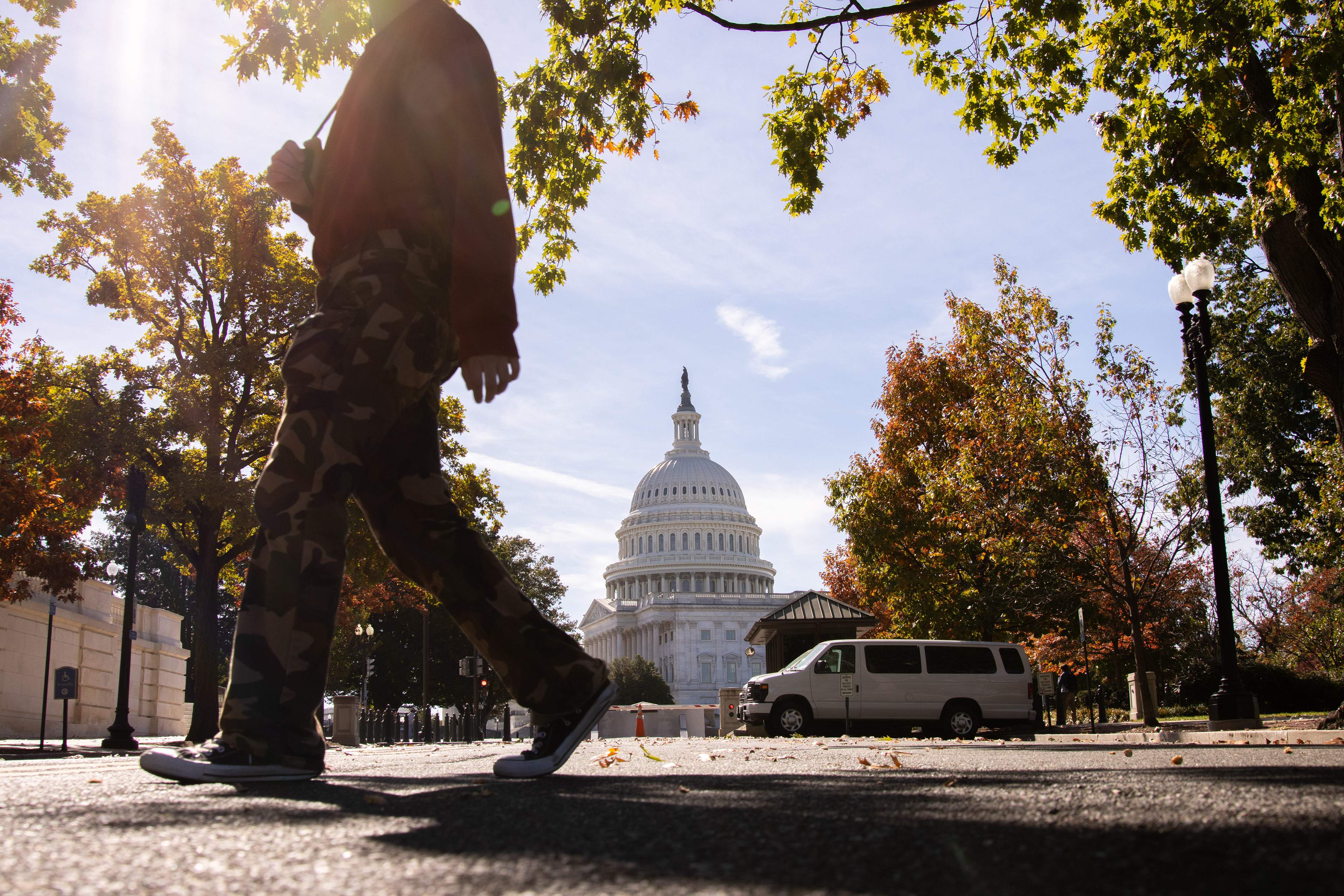 Giuseppe LoPiccolo walks past the Capitol Building on Nov. 3, 2024. 