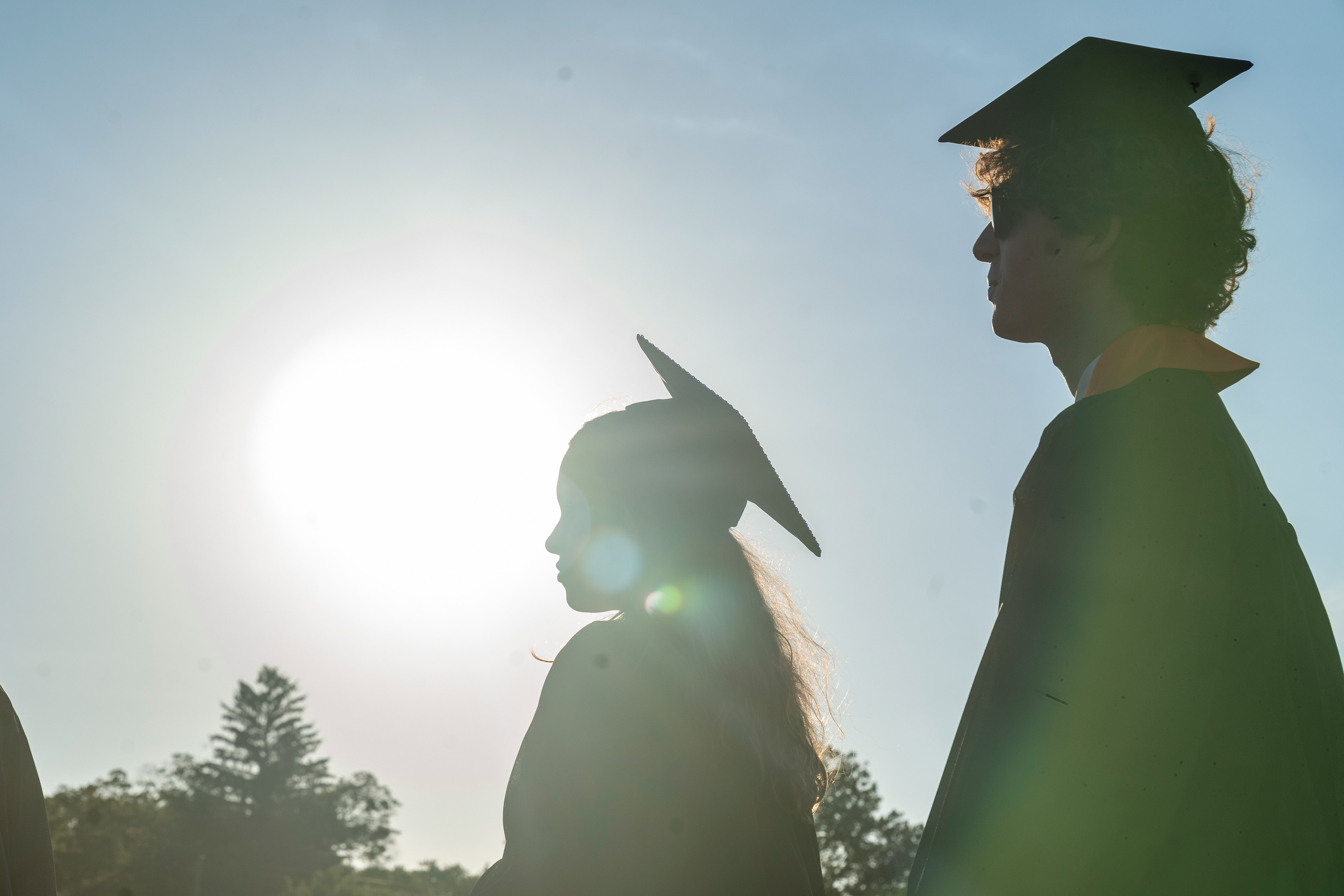 Tenafly graduates wait to walk the stage during Tenafly High School’s graduation ceremony on Jun 17, 2026 in Tenafly, NJ, USA. 