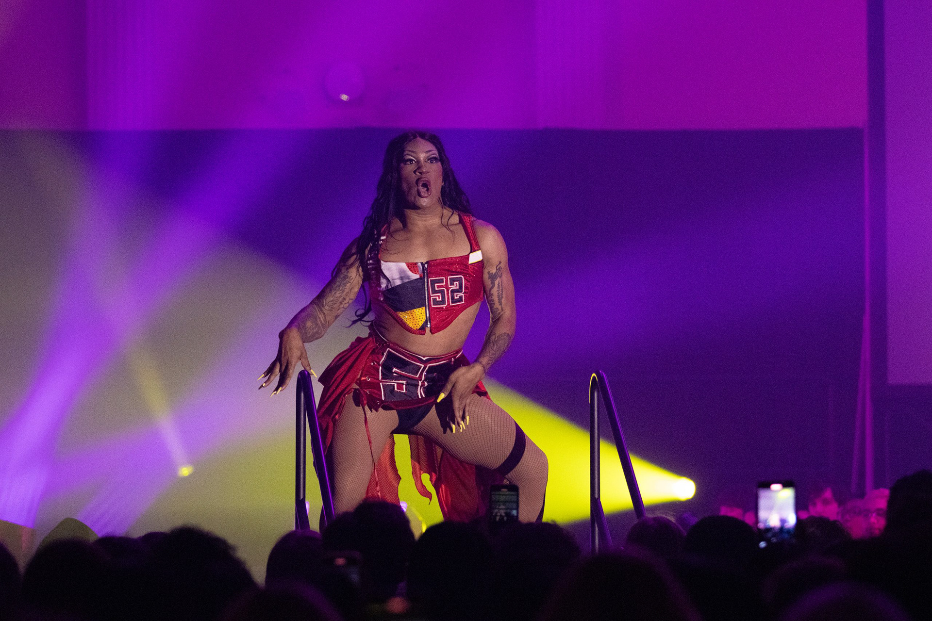 Miss Toto performs at SEE’s Spring Drag Show in Stamp Student Union on April 10, 2025. (Sam Cohen/The Diamondback)
