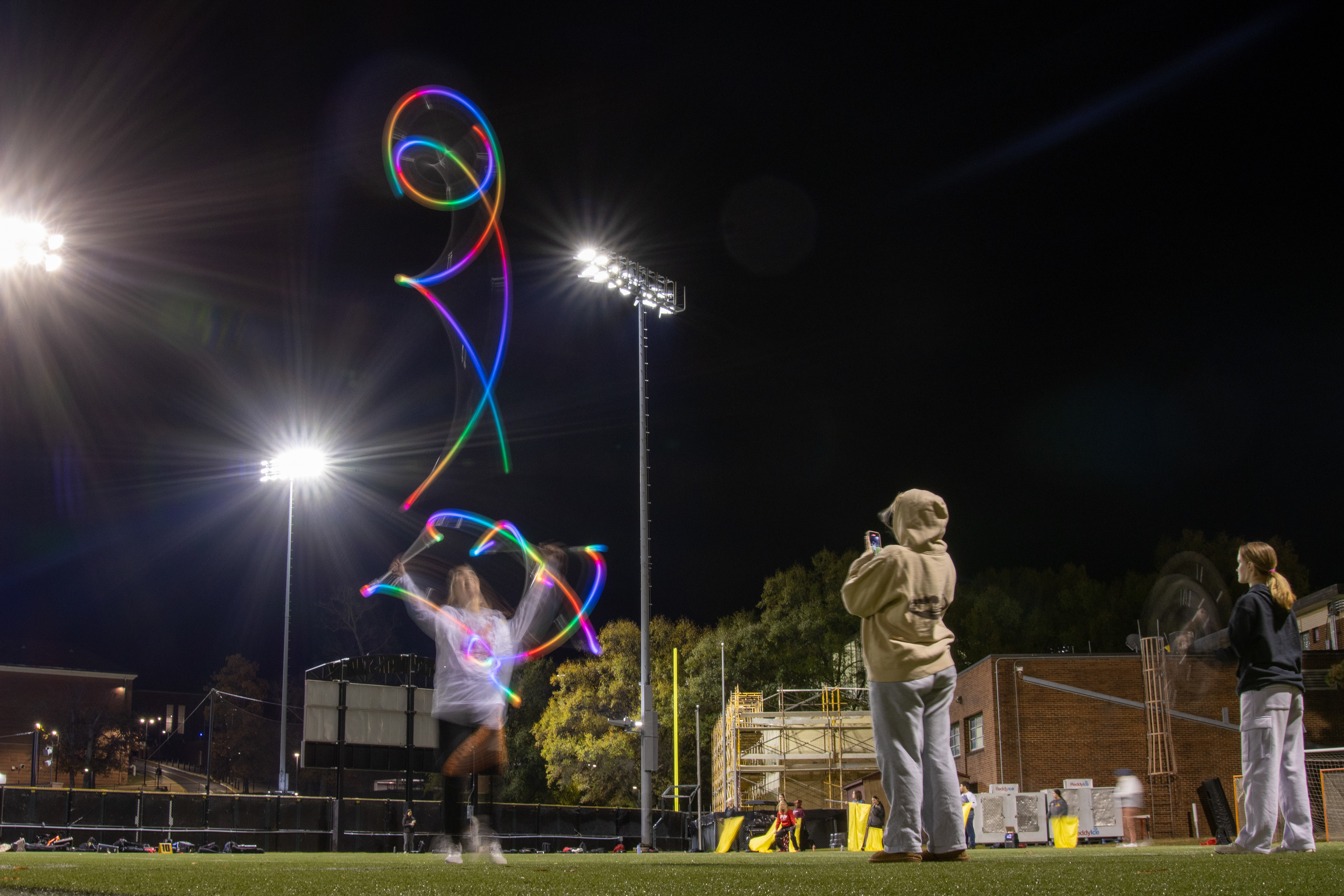 The Mighty Sound of Maryland feature twirlers practice on Nov. 12, 2024.