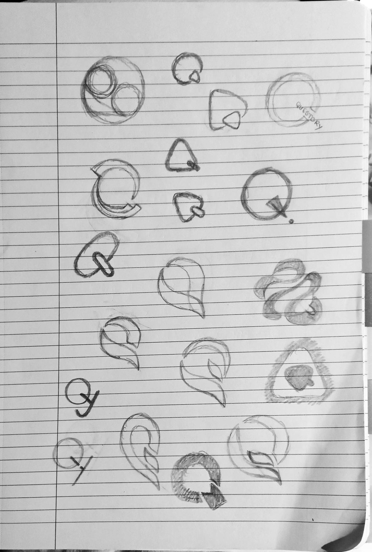 Logo ideas for Questory (Project 2)