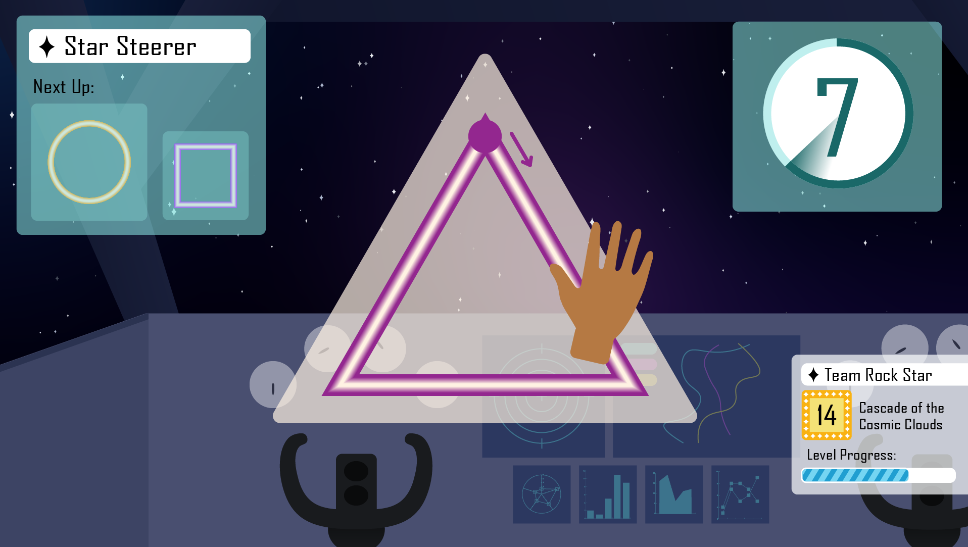 Star Steerer's POV - tracing shapes to navigate the shapeship