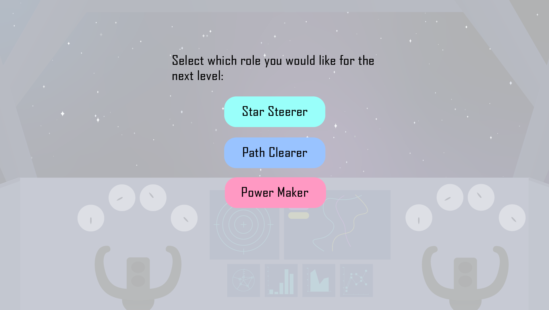 Each player picks a role in the team