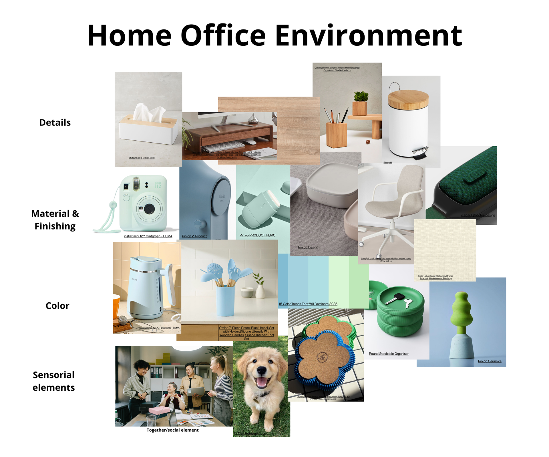 Aesthetics moodboard for Uppet (FBP) based on clustering