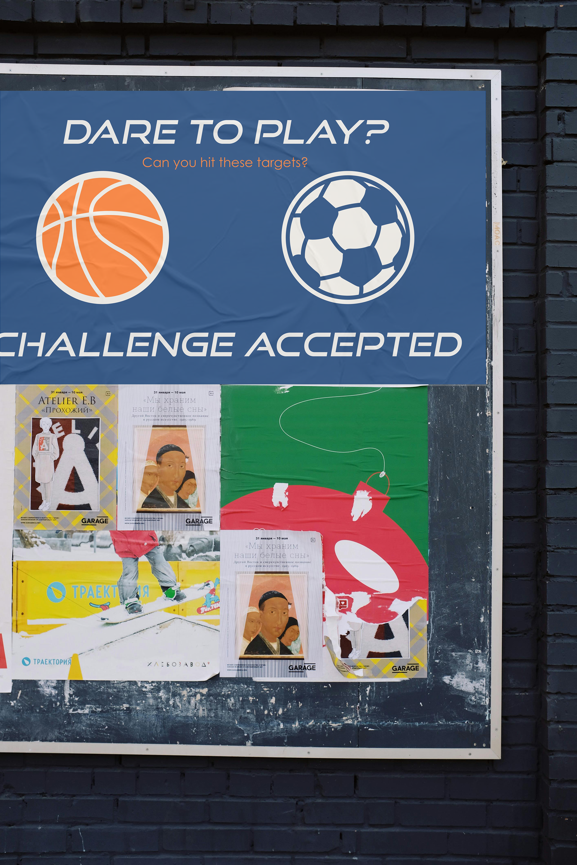 Guerilla marketing poster to challenge passersby for 'Validation to sales' (3rd course in USE IoT)