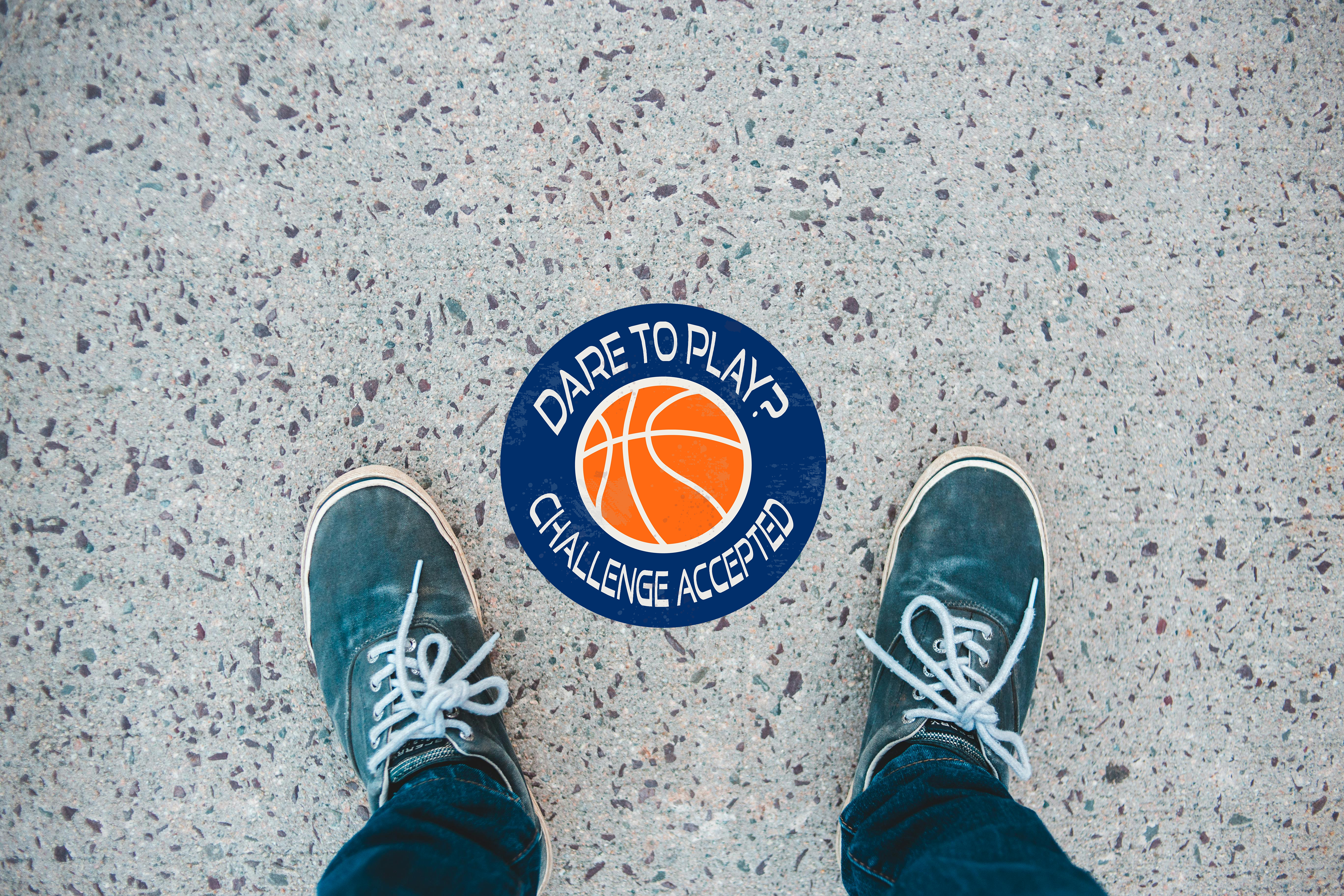 Guerilla marketing sticker - challenging passersby