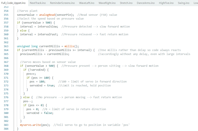Threshold to determine sitting behaviour for Uppet (FBP)