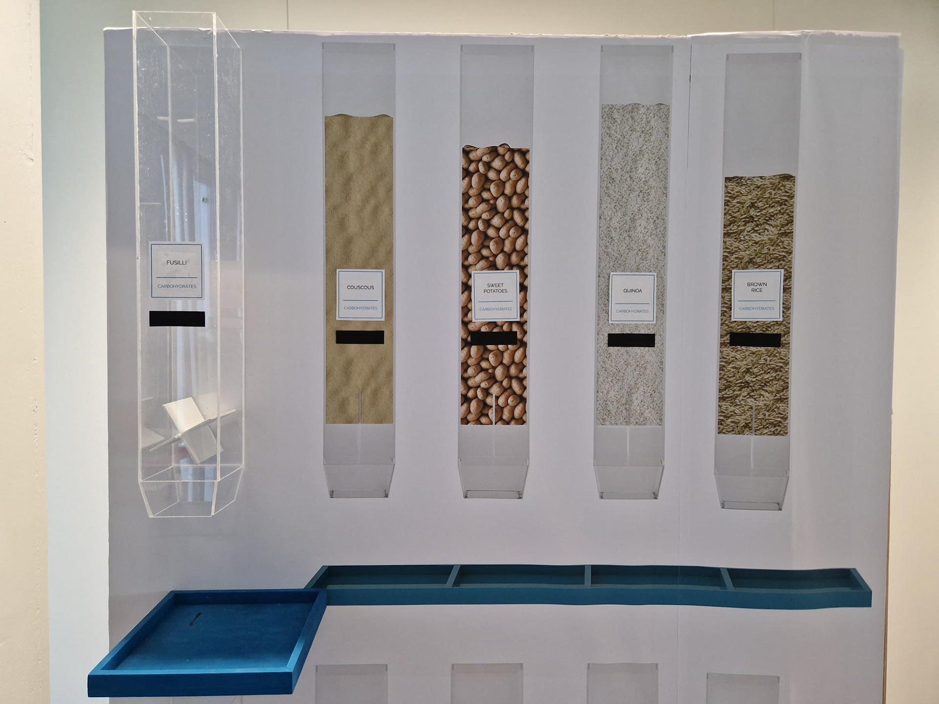 Tubes as food dispensers for the right portion sizes