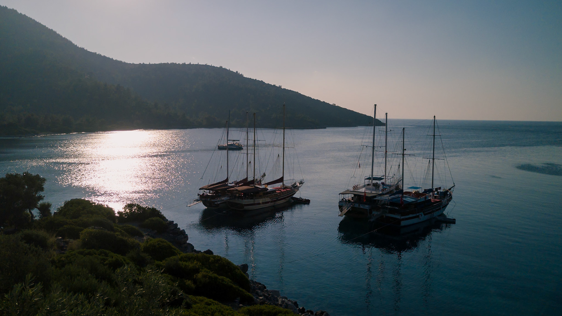 Resting in a mediterranean bay