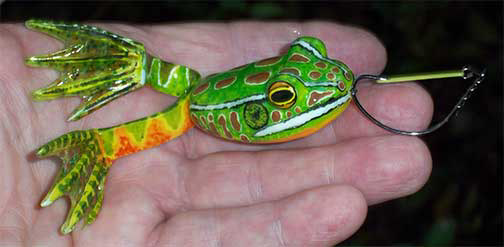 Top Water Frog Bass Fishing with Custom Painted Frogs by Capt. Ken 