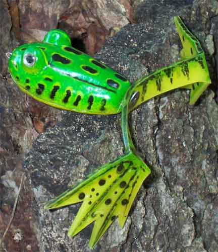 Top Water Frog Bass Fishing with Custom Painted Frogs by Capt. Ken 