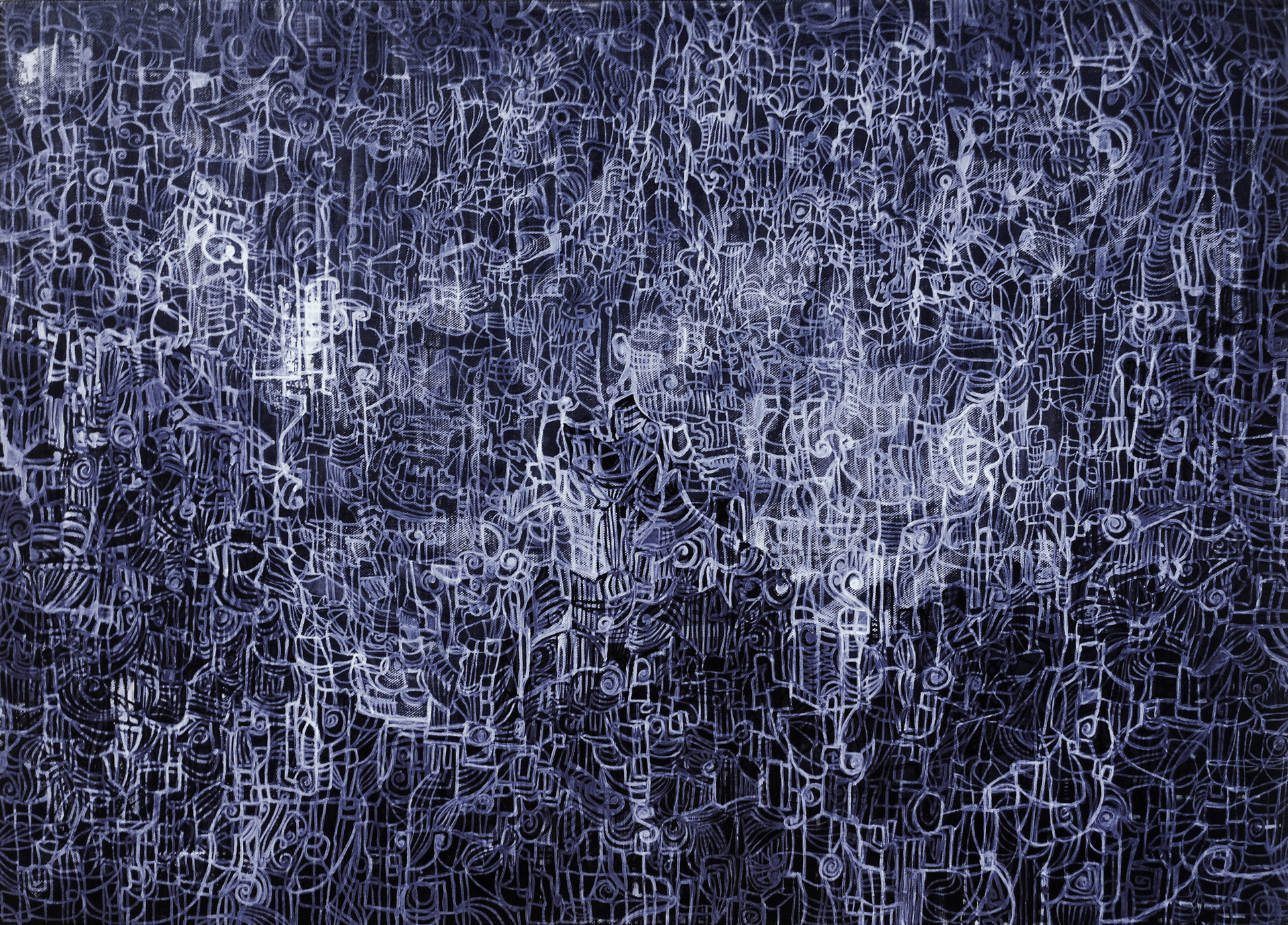 3_25" x 18" acrylic and marker on canvas