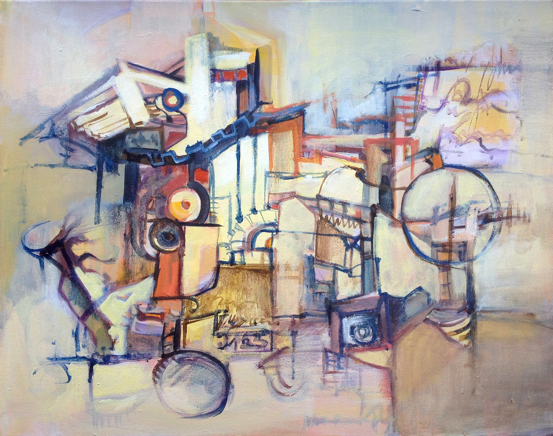 APPARATUS_2_ 28" x 22" acrylic on canvas