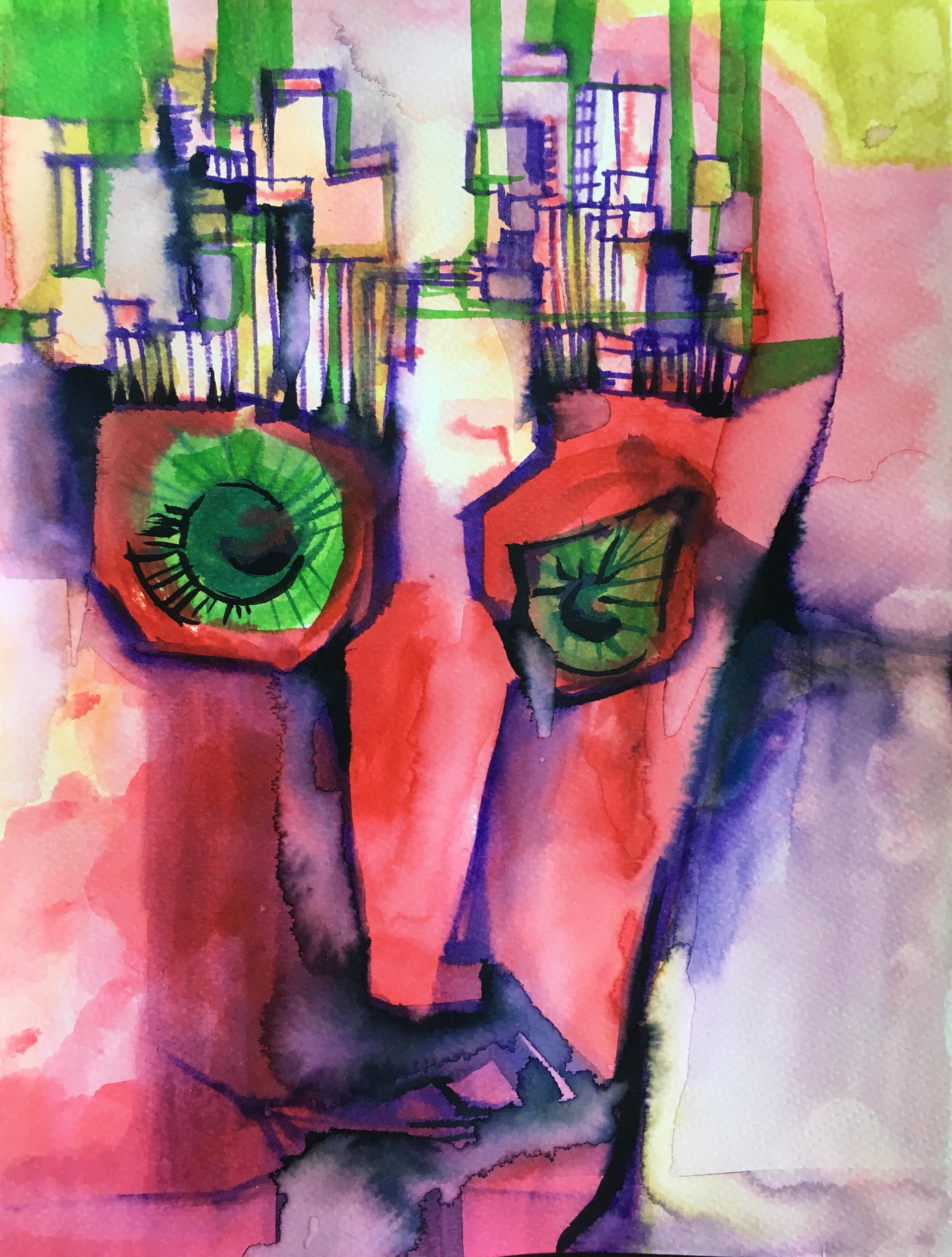7_9" x 7" watercolor marker on paper