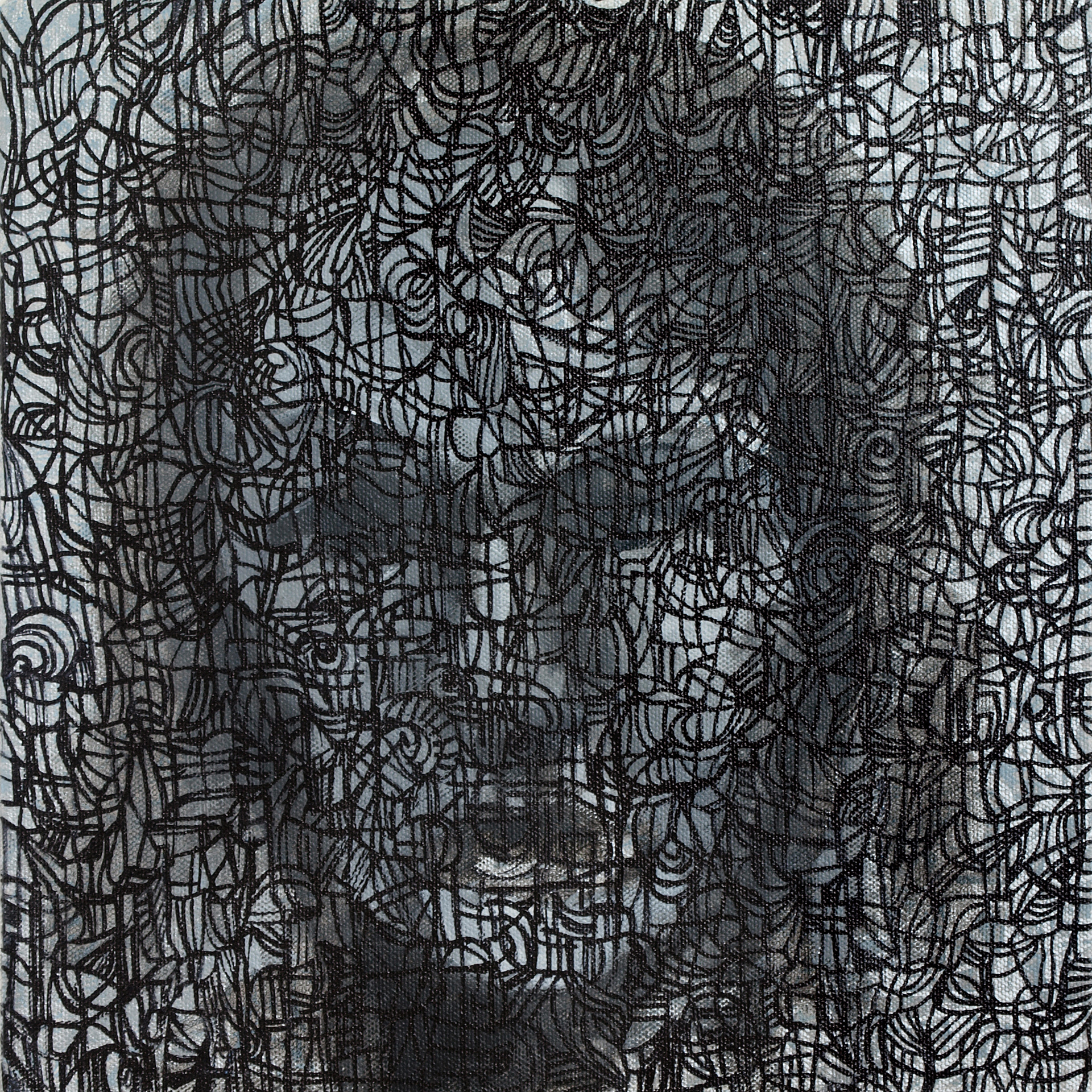 4_12" x 12" acrylic and marker on canvas
