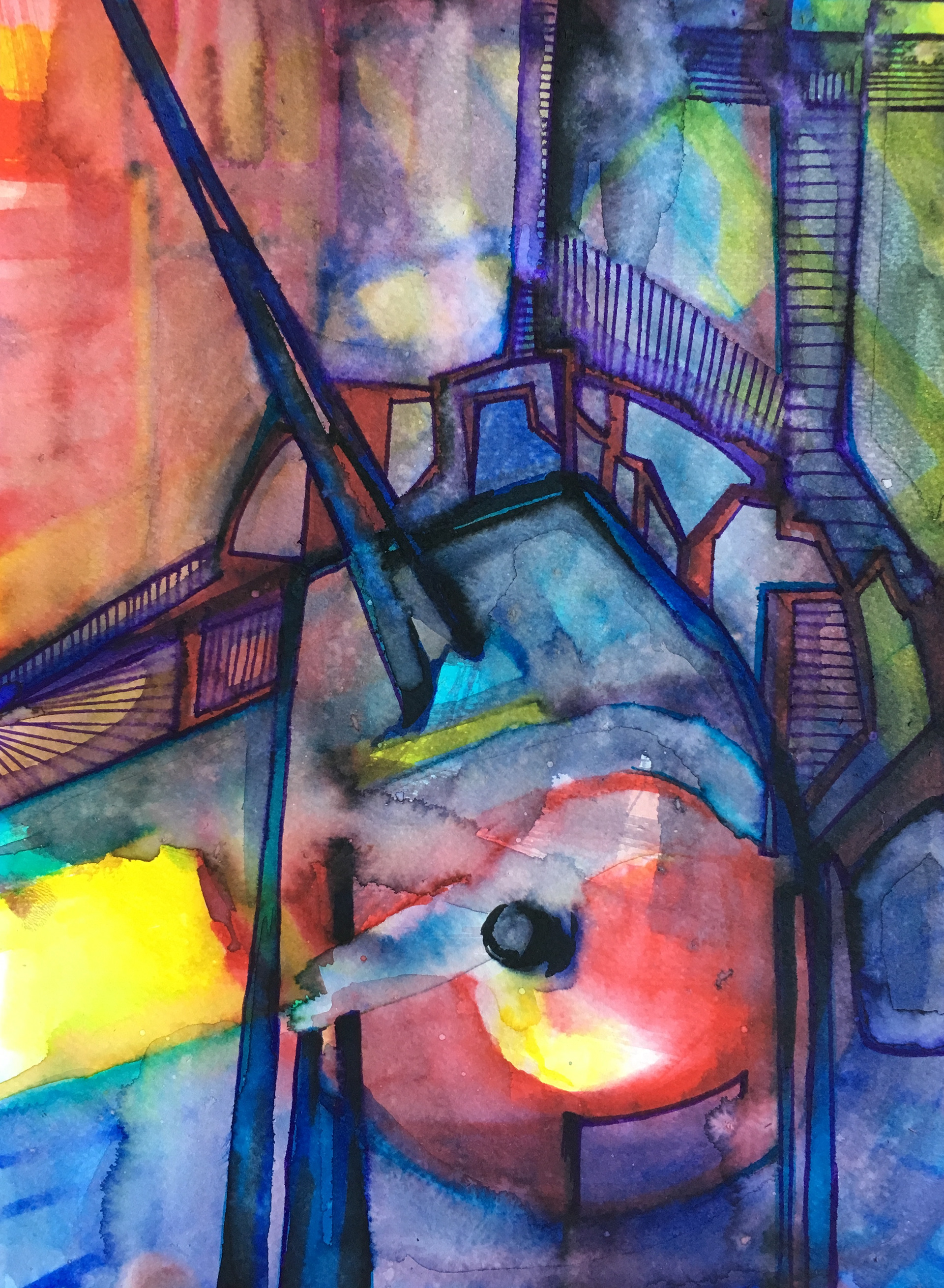 5_9" x 7" watercolor marker on paper