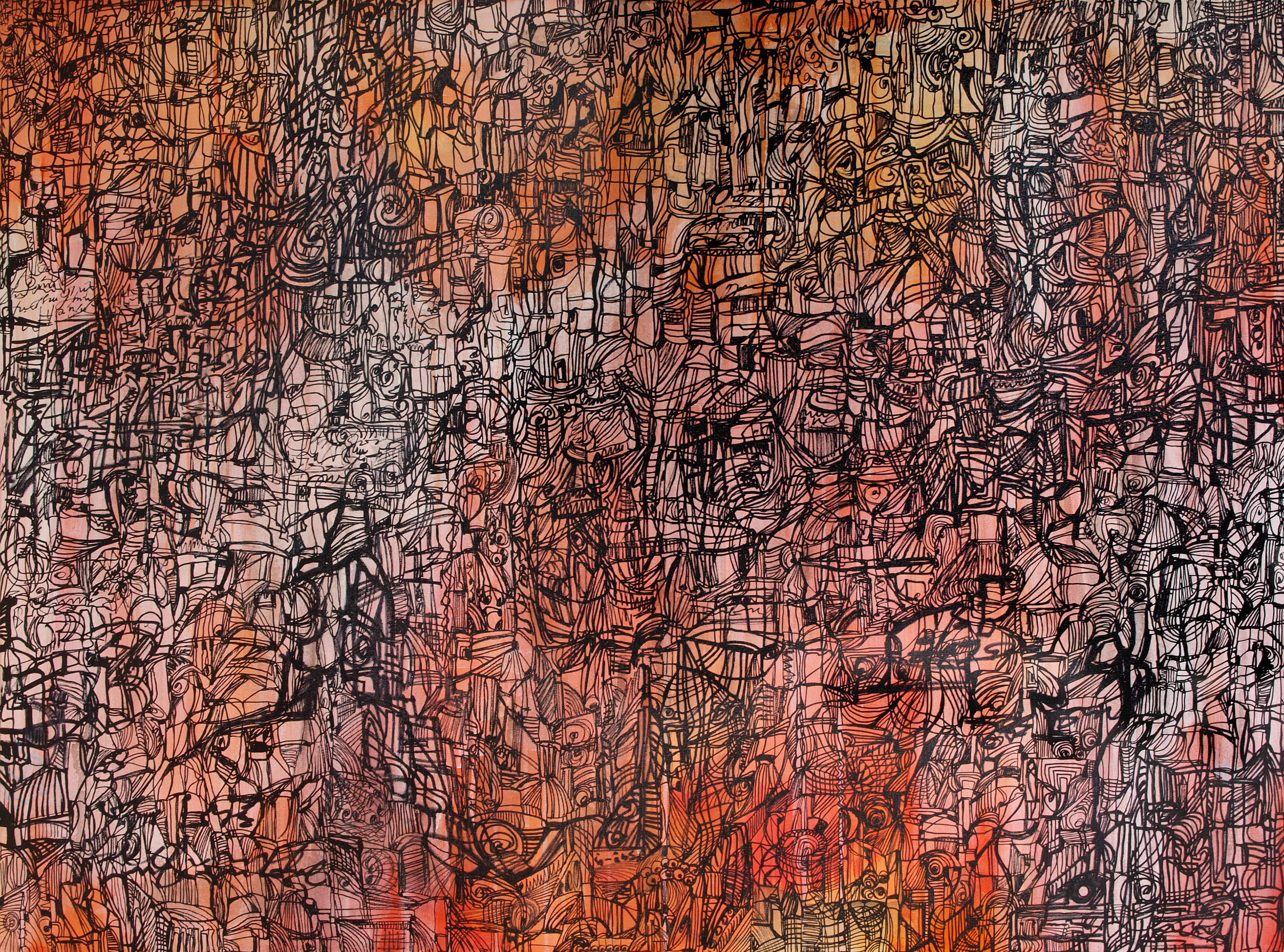 2_48" x 36" acrylic and marker on canvas