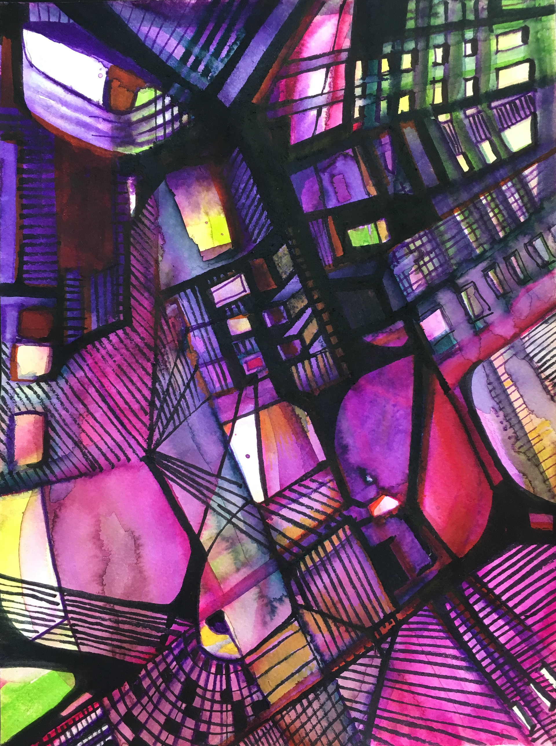 1_9" x 7" watercolor marker on paper
