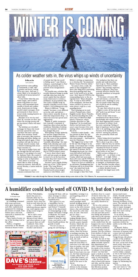 Daily Journal Accent page centerpiece design - 2020