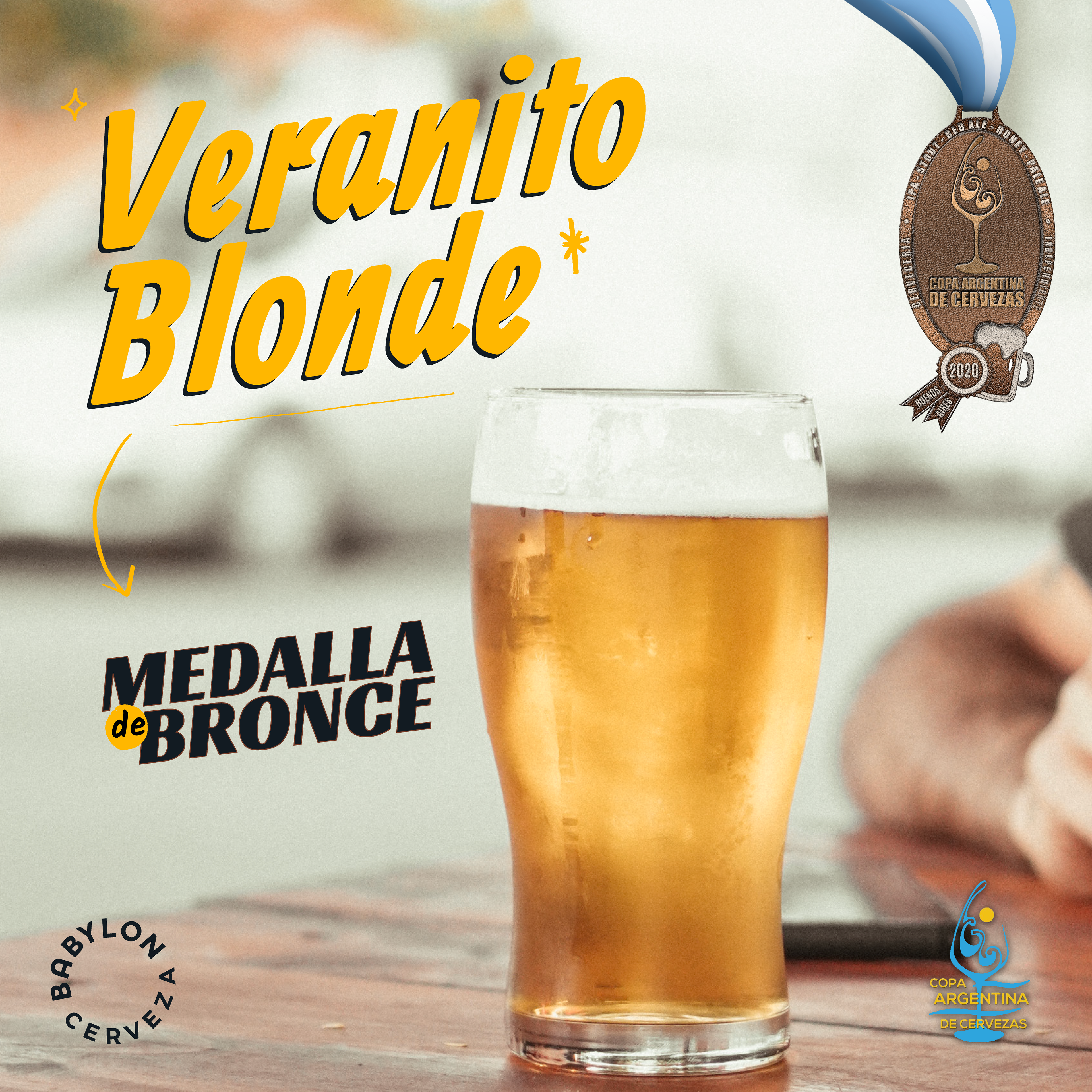 Veranito Blonde Medalla de Bronce Copa Argentina de Cervezas