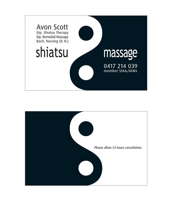Shiatsu masseur business card