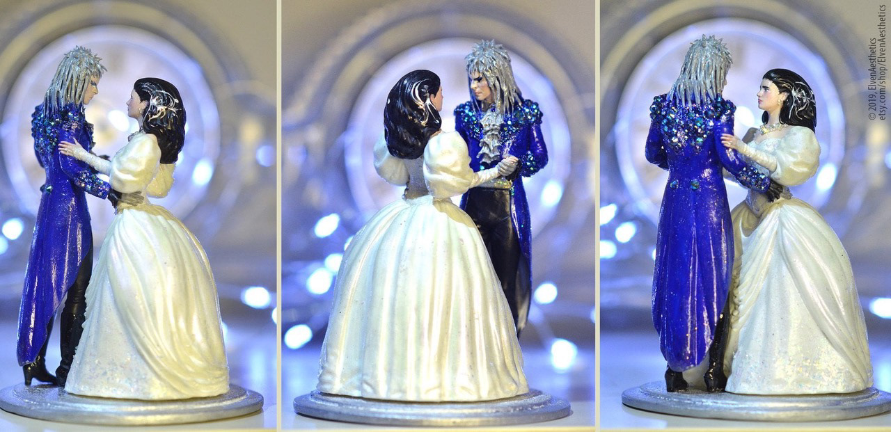 Jareth and Sarah_painted 3D print