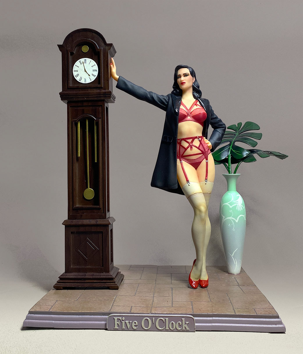 5 o'clock_painted 3D print