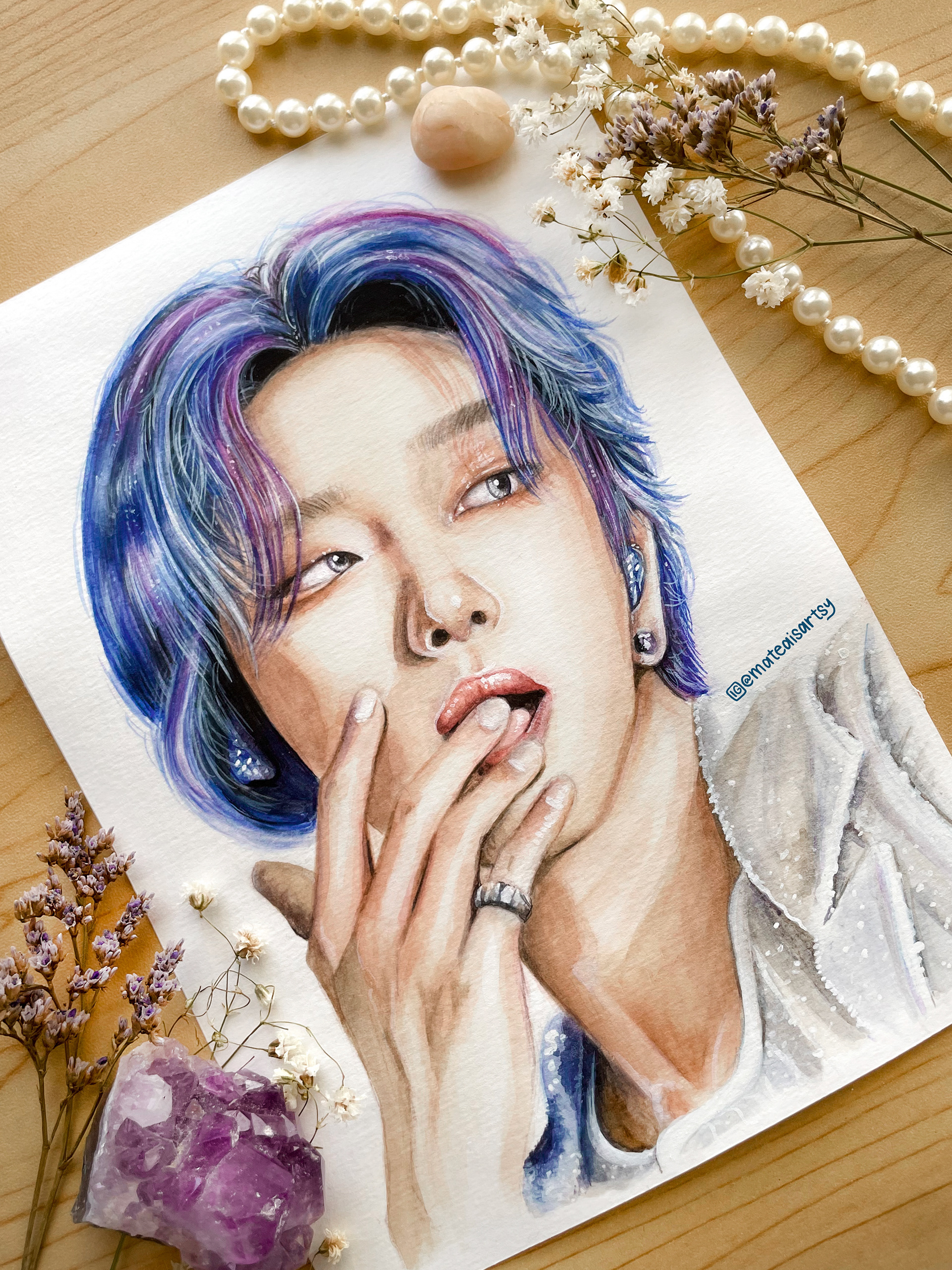 "Minghao" watercolor portrait