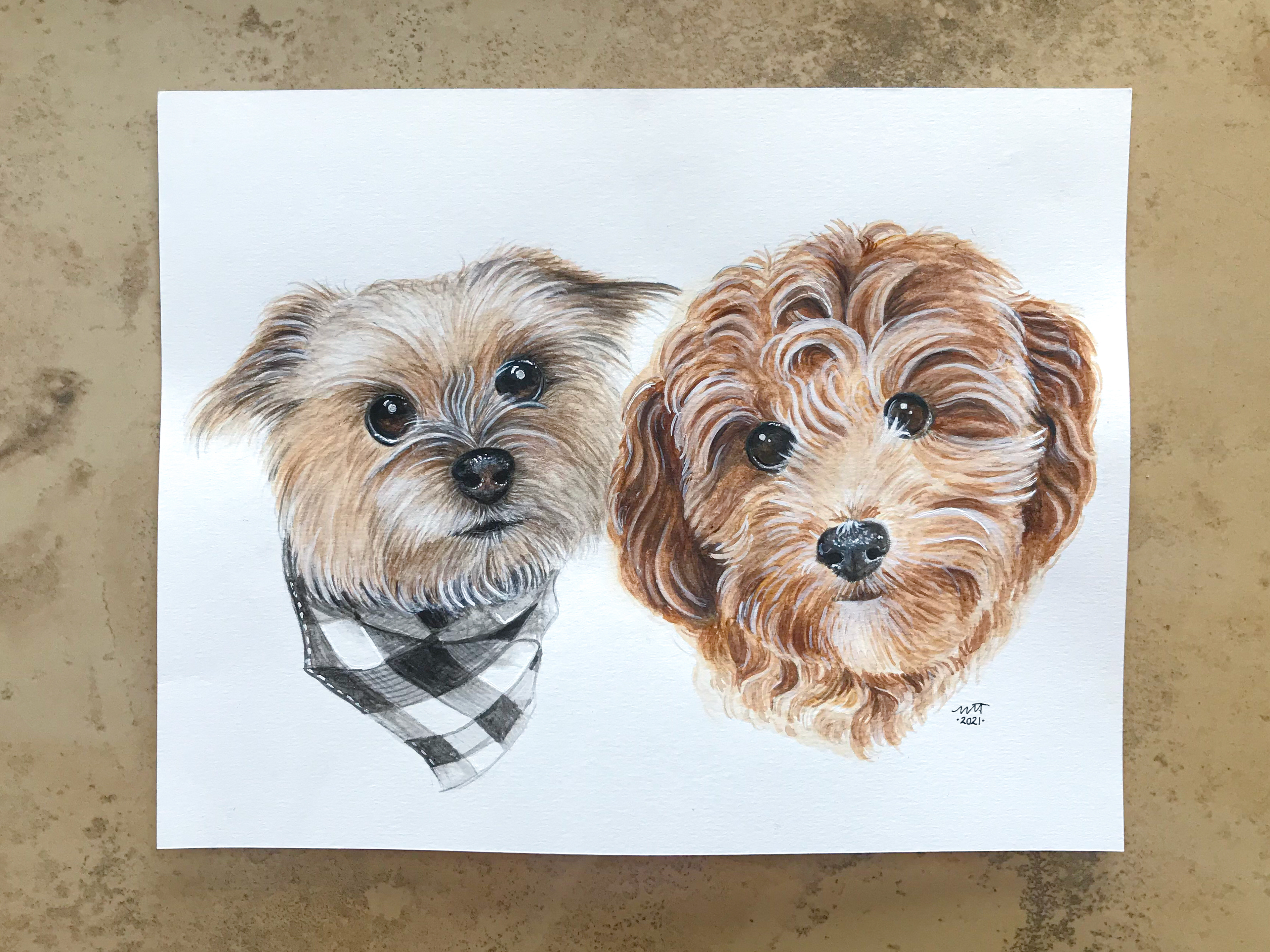 "Tank & Ellie" 7in x 9in - January 2021