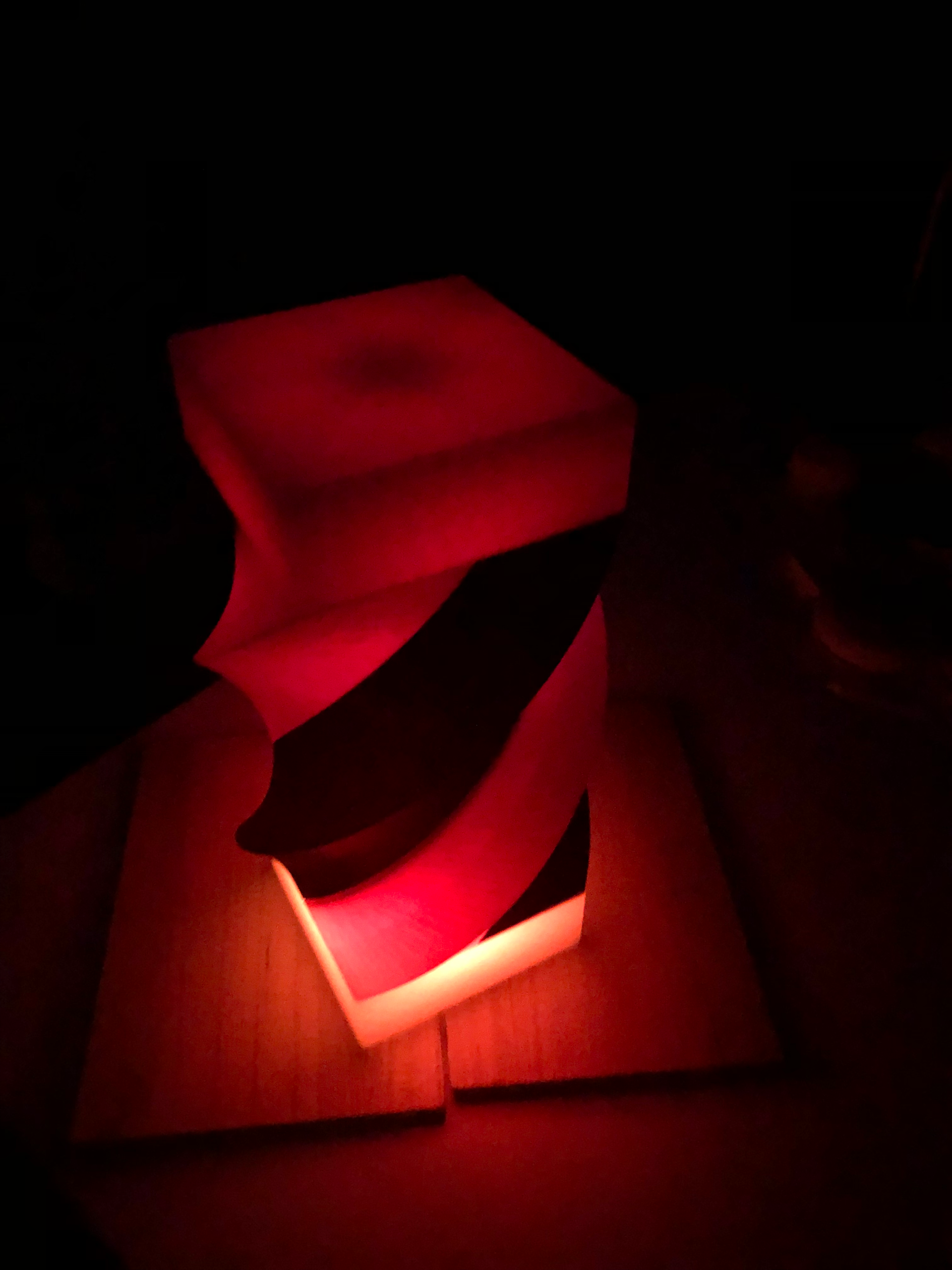 Box was internally lit with a magnetic key (not pictured) to turn it on/off or allow dimming