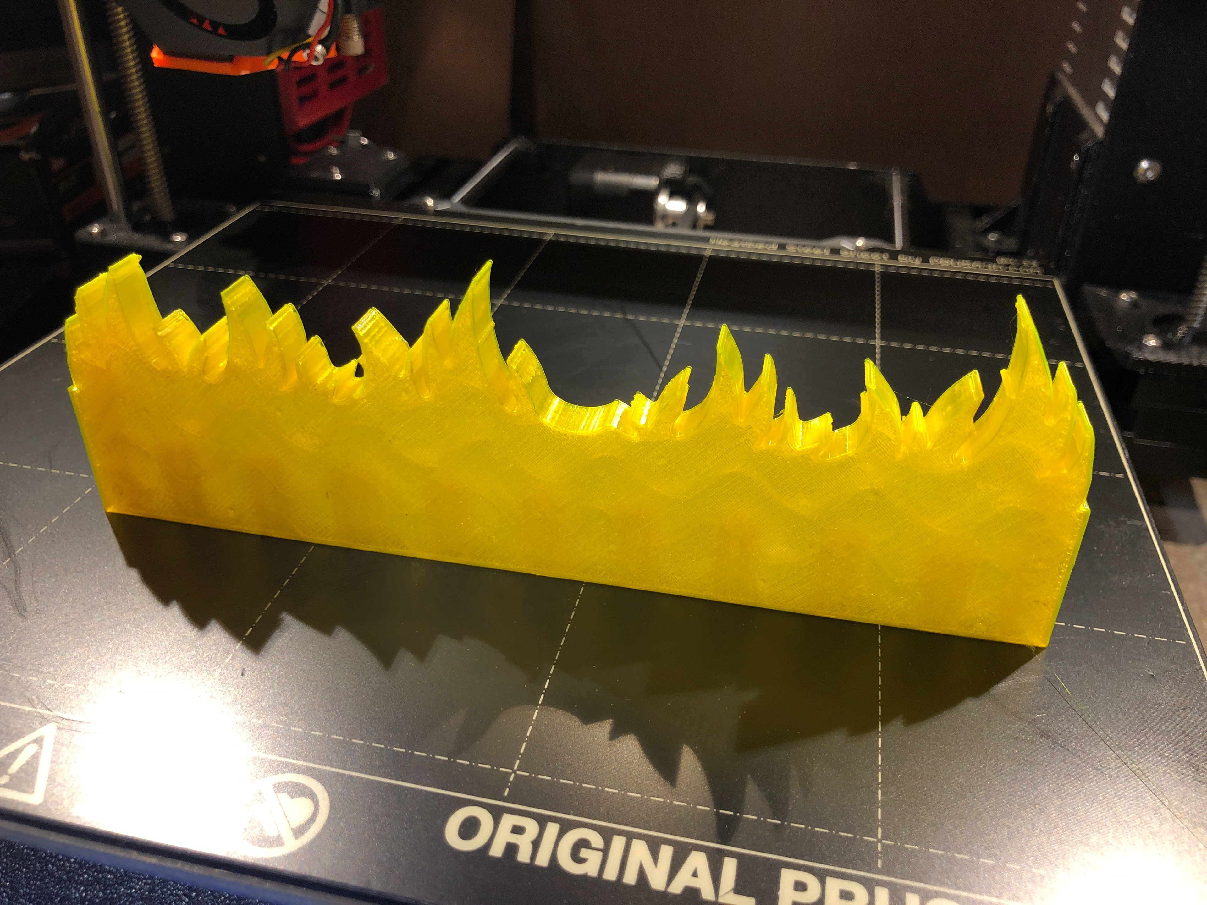 Flames, just after print