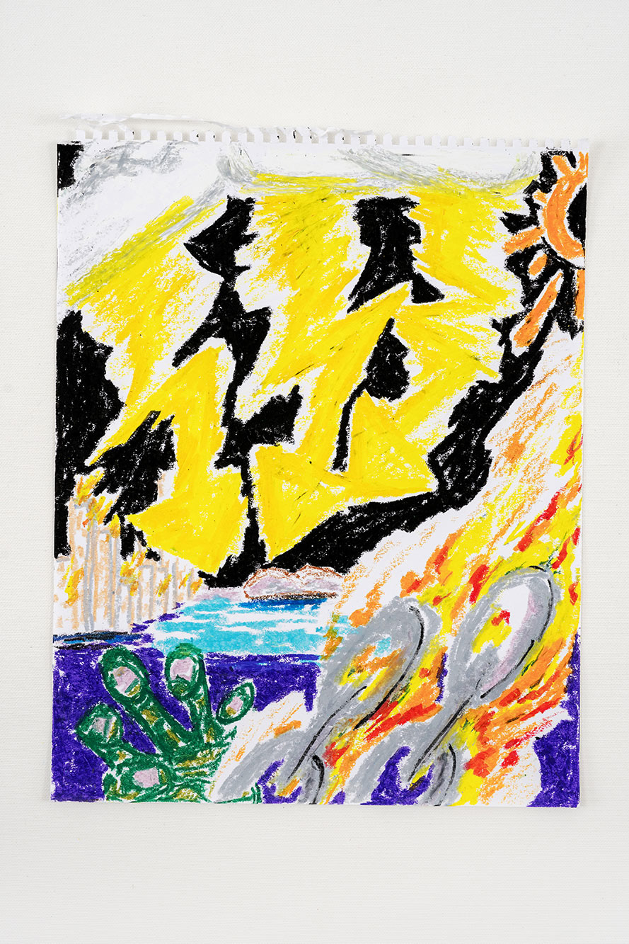 Nr. 49, oil stick on paper, 35 x 28 cm, 2023