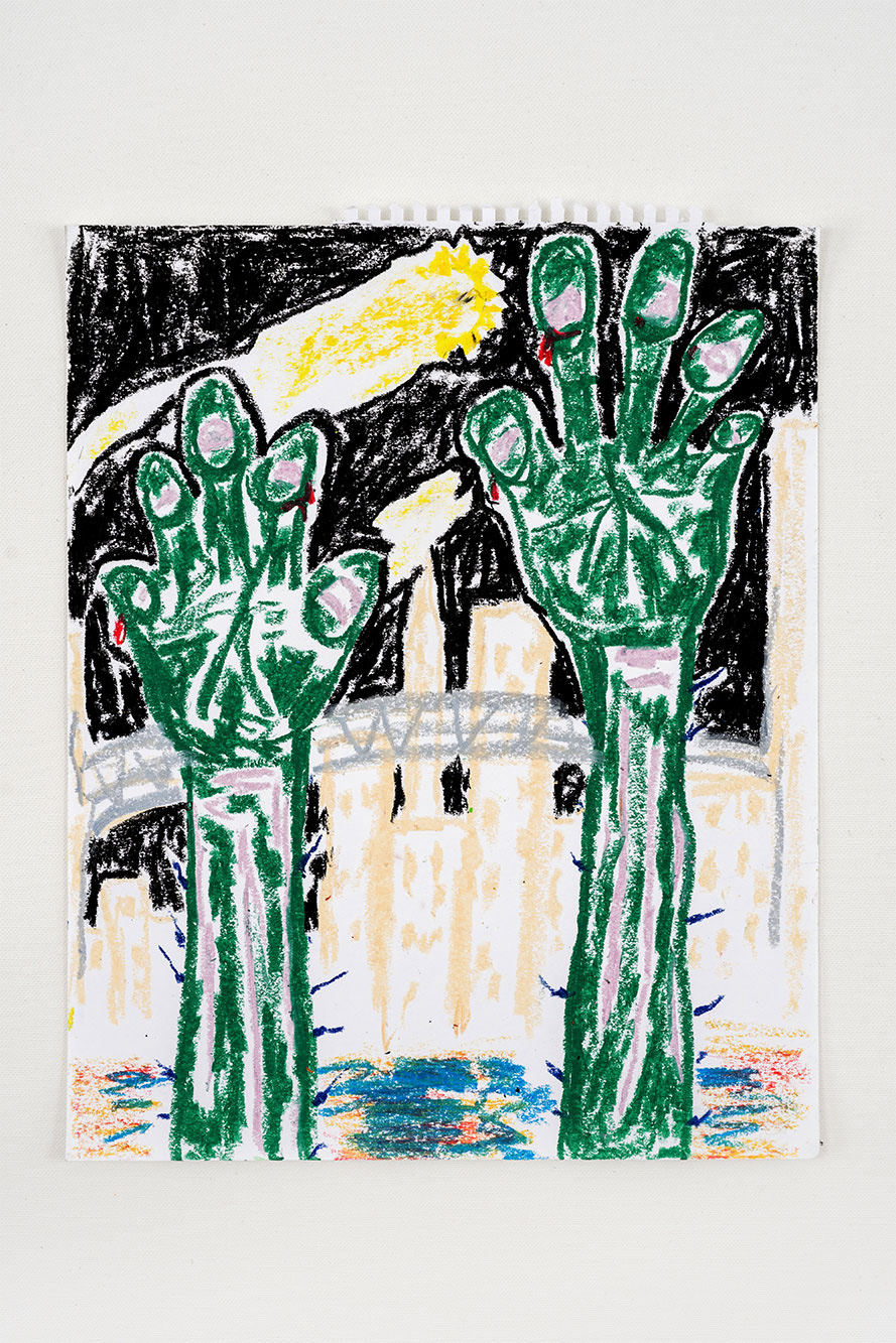 Nr. 42, oil stick on paper, 35 x 28 cm, 2023