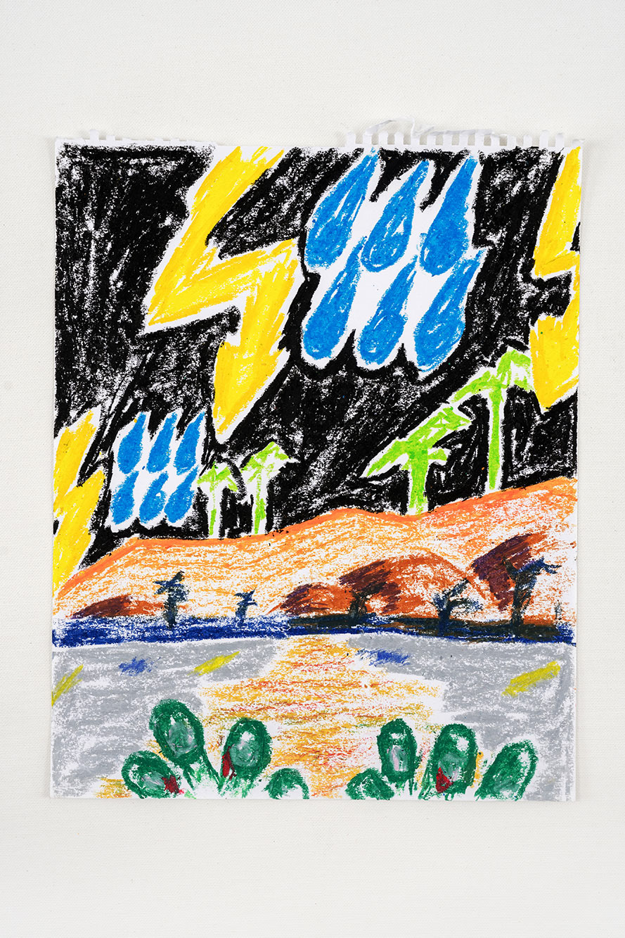 Nr. 54, oil stick on paper, 35 x 28 cm, 2023