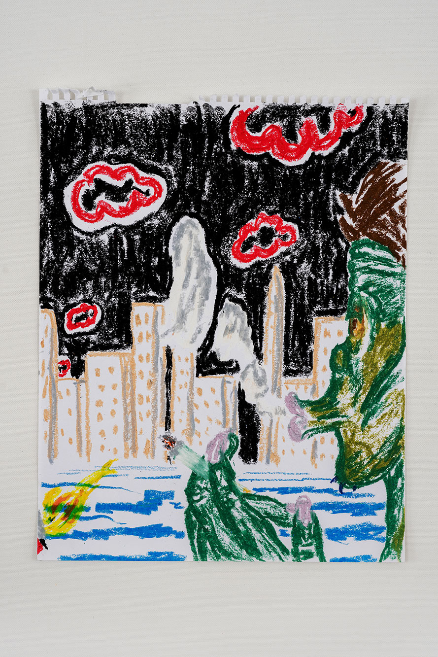 Nr. 47, oil stick on paper, 35 x 28 cm, 2023