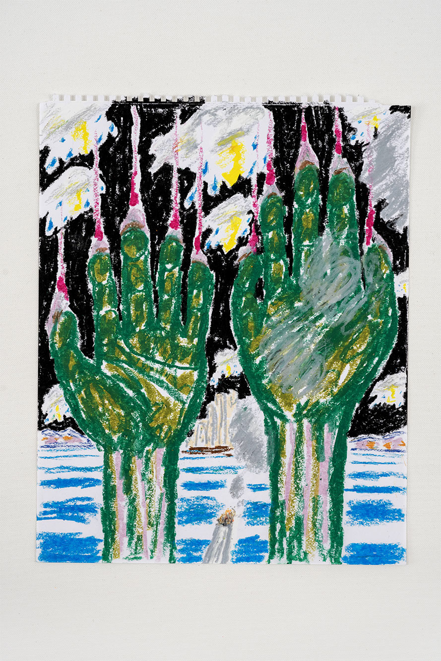 Nr. 50, oil stick on paper, 35 x 28 cm, 2023