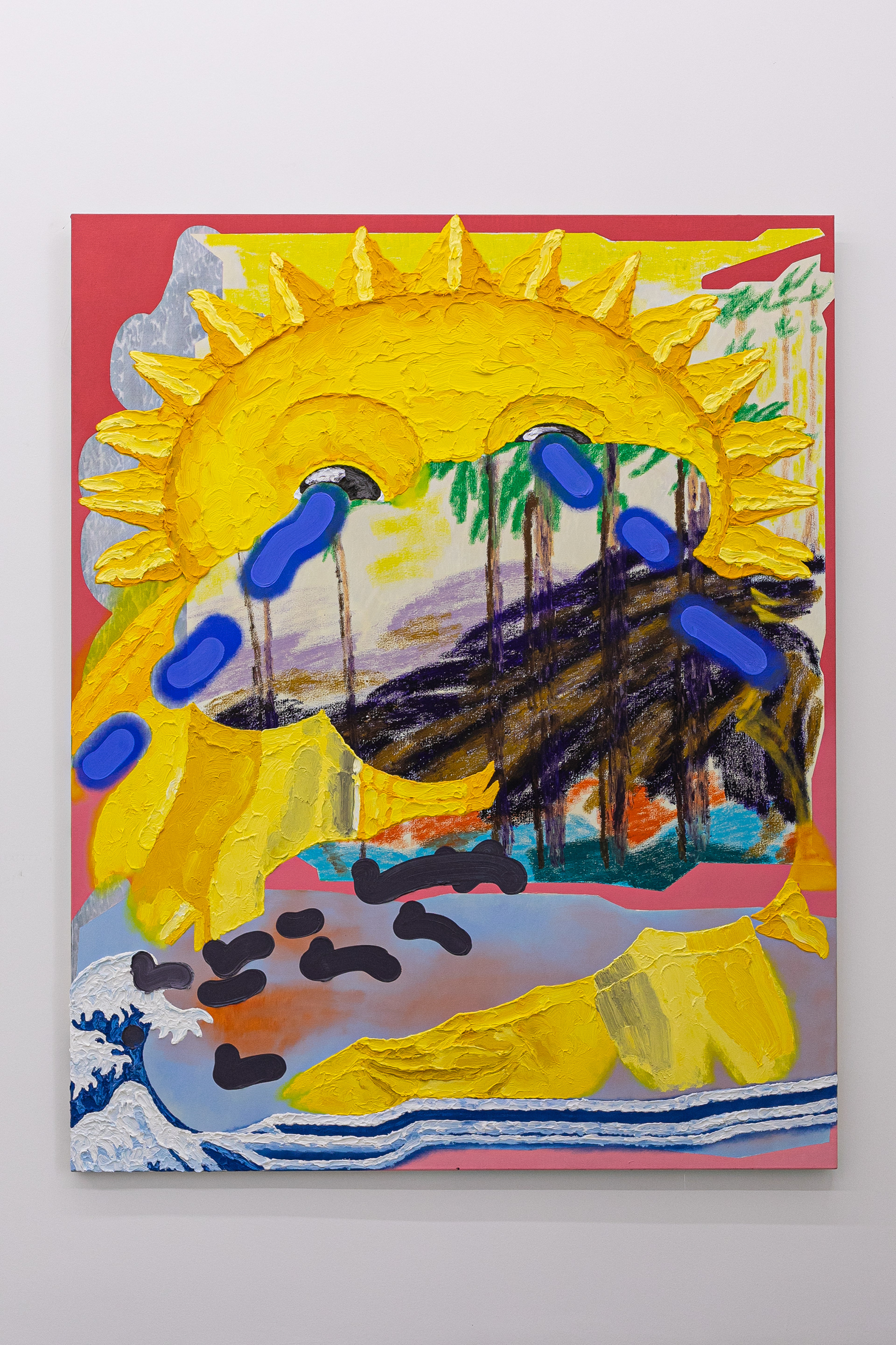 "#🌞 (#ZeSun)", oil stick and oil on canvas, 150 x 120 cm, 2024