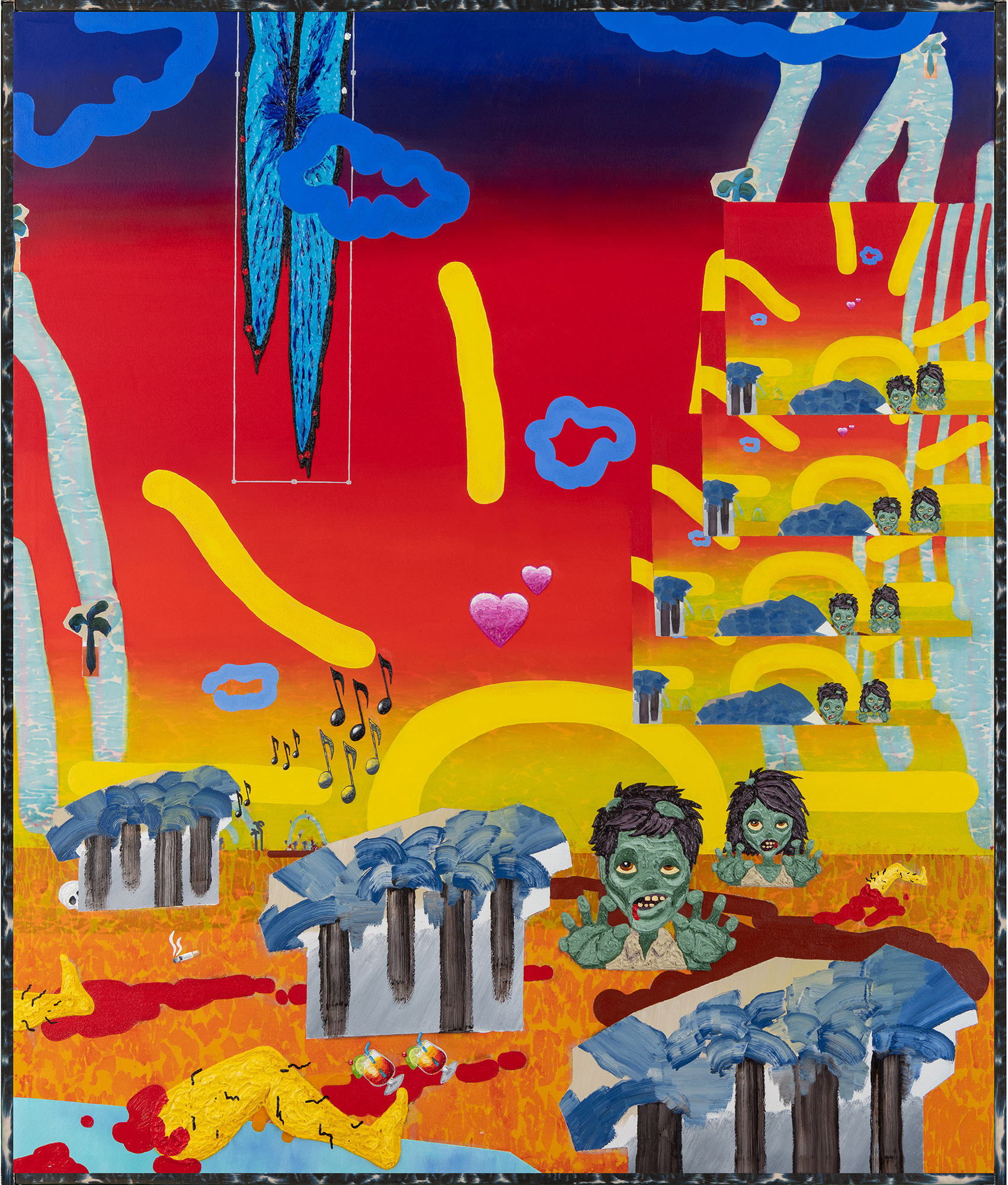 "#🧟‍♂️💕🧟‍♀️ (#Aftershowparty)", oil on canvas, 190 x 160 cm, 2020