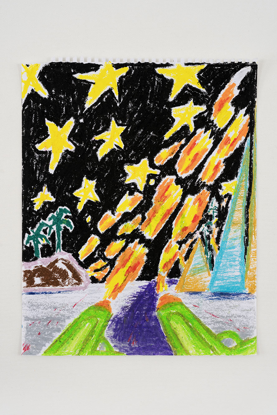 Nr. 48, oil stick on paper, 35 x 28 cm, 2023