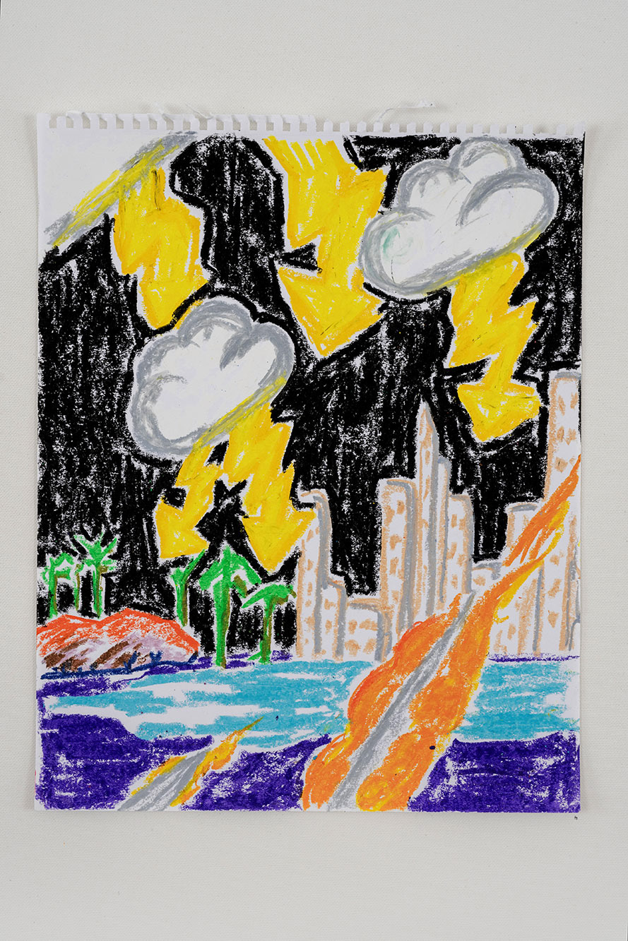 Nr. 39, oil stick on paper, 35 x 28 cm, 2023