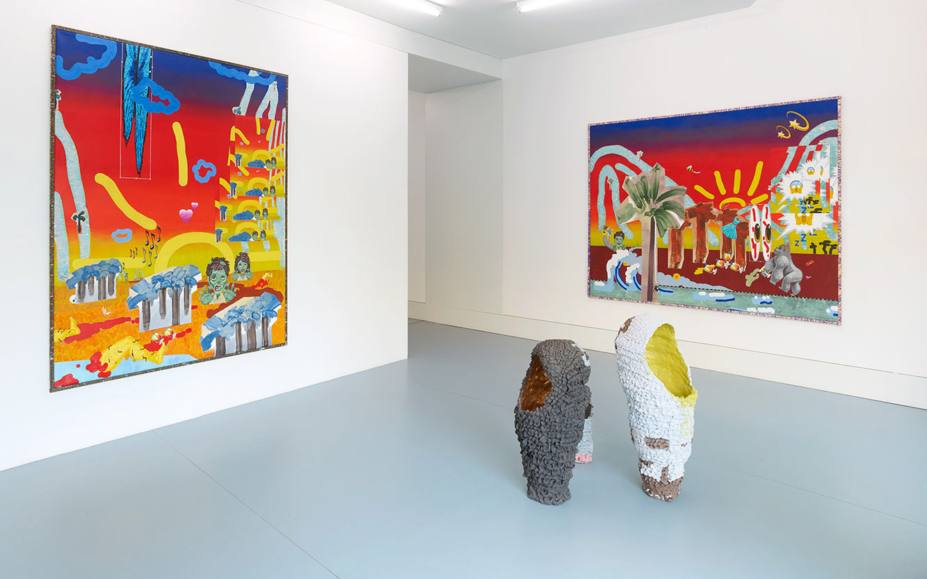 "#UnzUnzUnz", solo exhibition, Nagel Draxler Kabinett, June 26- Aug 29, 2020, Berlin, Germany. Photo: Simon Vogel