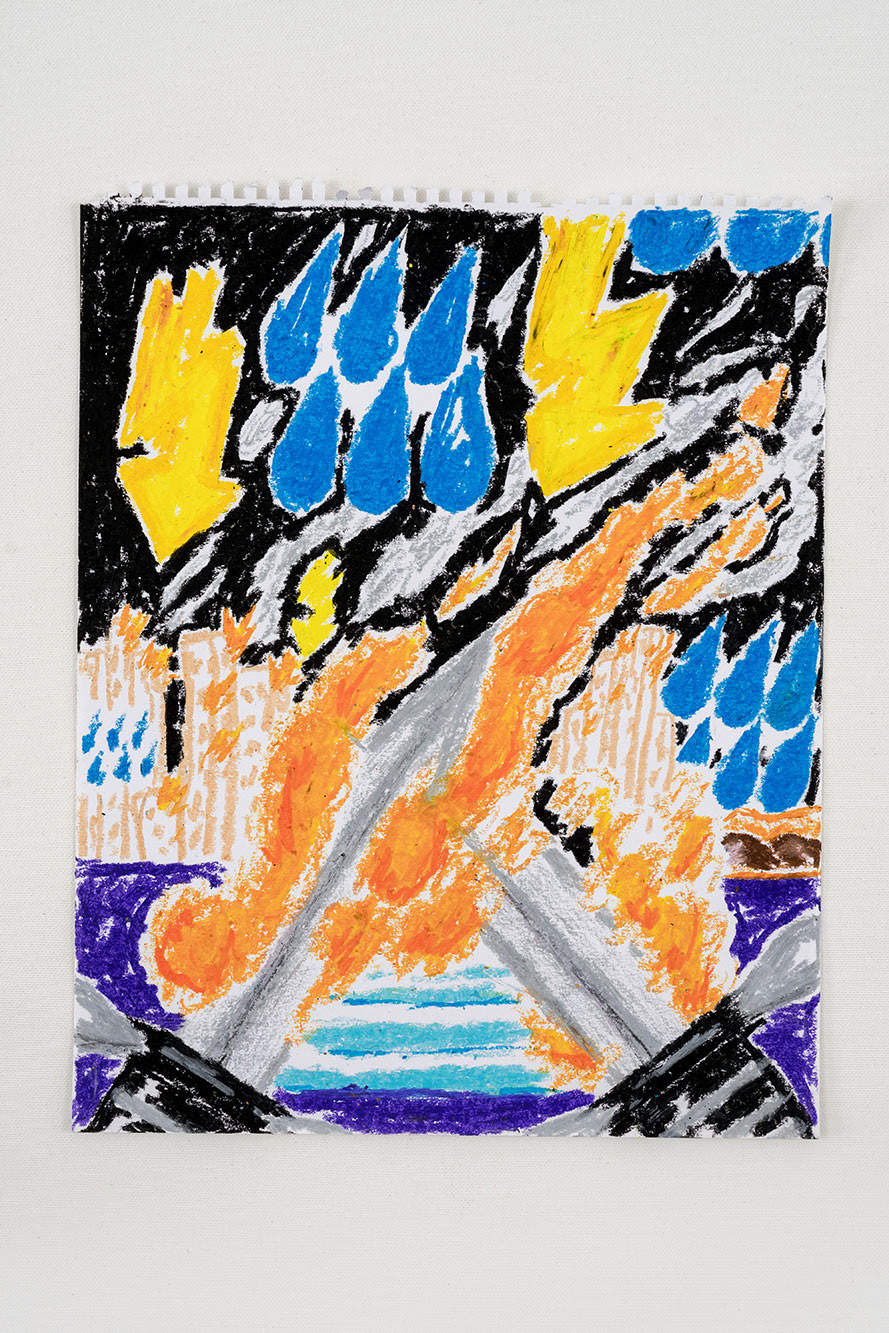 Nr. 53, oil stick on paper, 35 x 28 cm, 2023