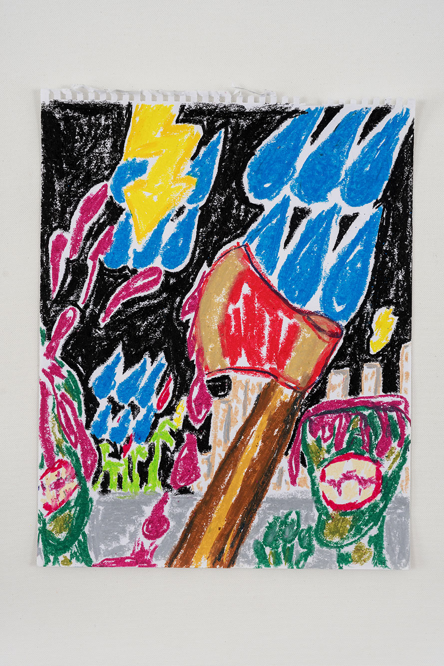 Nr. 44, oil stick on paper, 35 x 28 cm, 2023