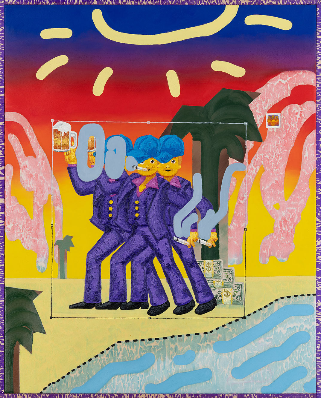 "#💵🧢🏇(#peakyblinders)", oil on canvas, 150 x 120 cm, 2019