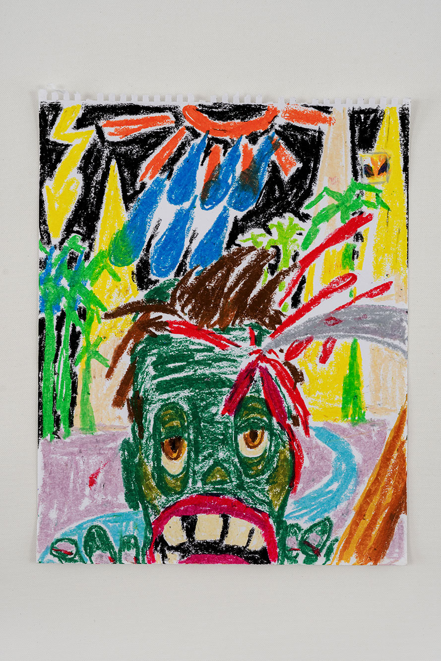 Nr. 37, oil stick on paper, 35 x 28 cm, 2023