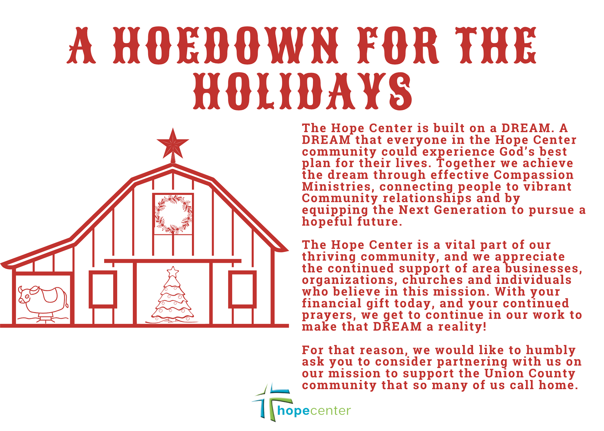 Annual fundraising pledge card