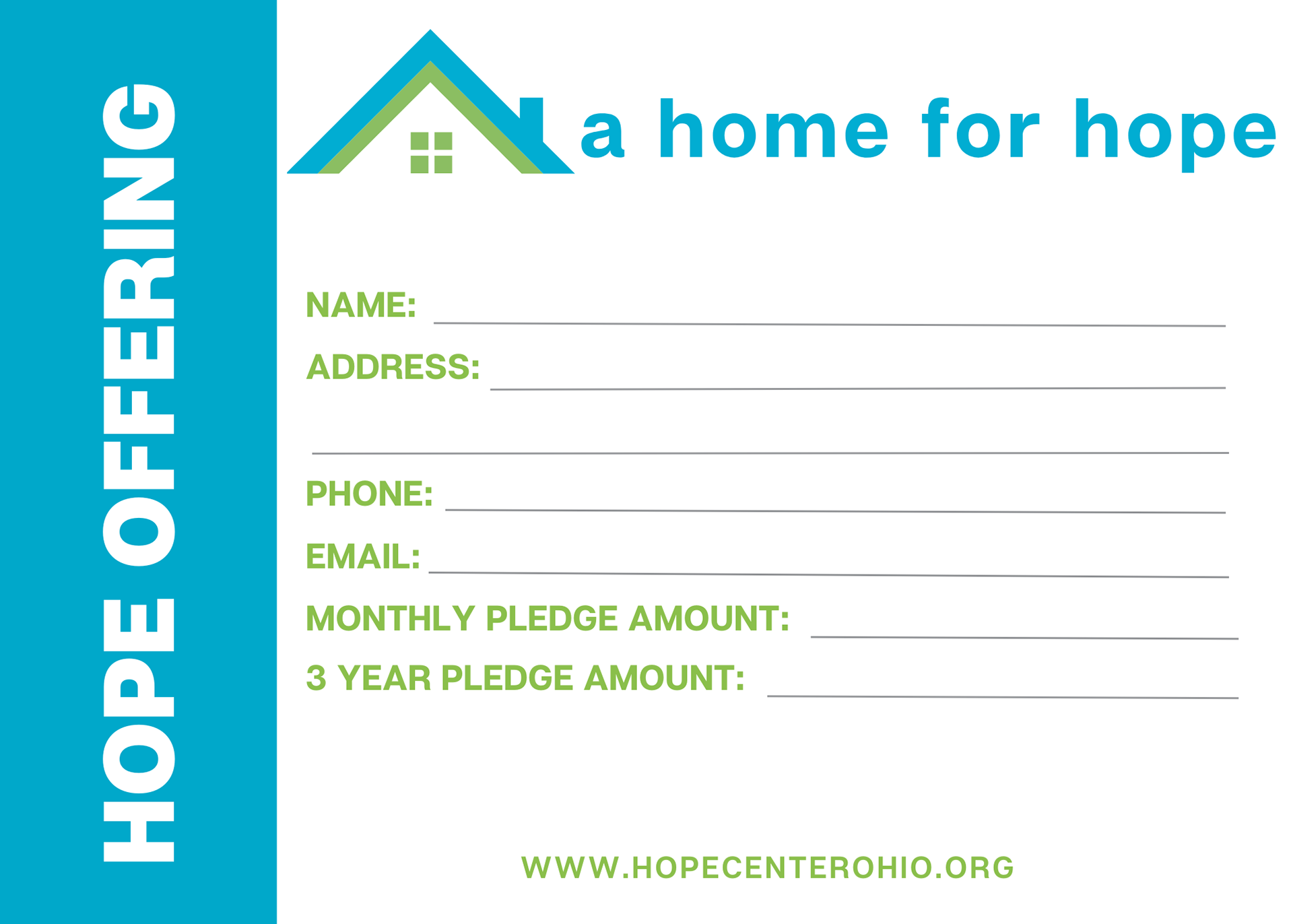 Capital Campaign Pledge Card